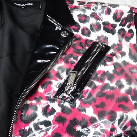 Authentic Dsquared2 Leopard Print Biker Jacket - Picture 5 of 7